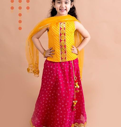 Best Children Girls Dress for Durga Puja 2025